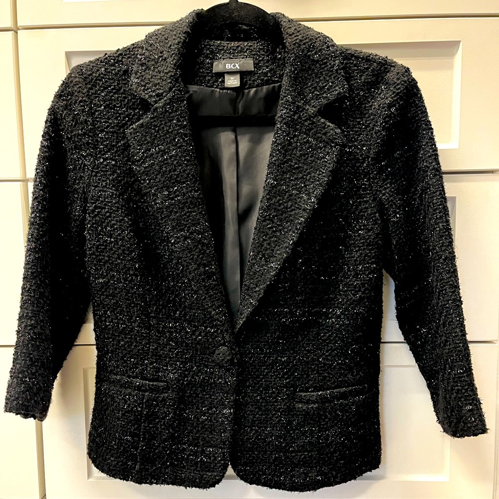 Black With Gray Blazer: Excellent Condition